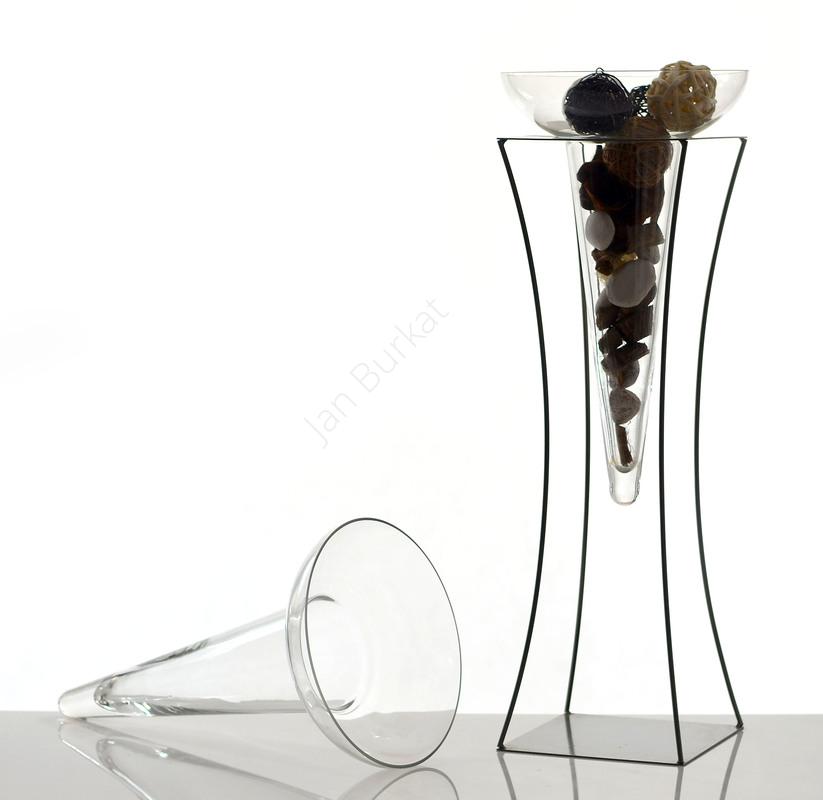 Metal decoration with glass 21-457