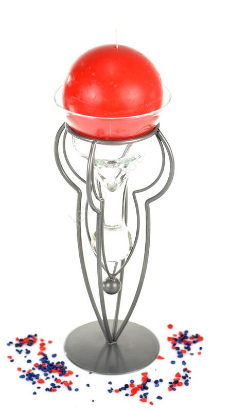 Metal decoration with glass 3070