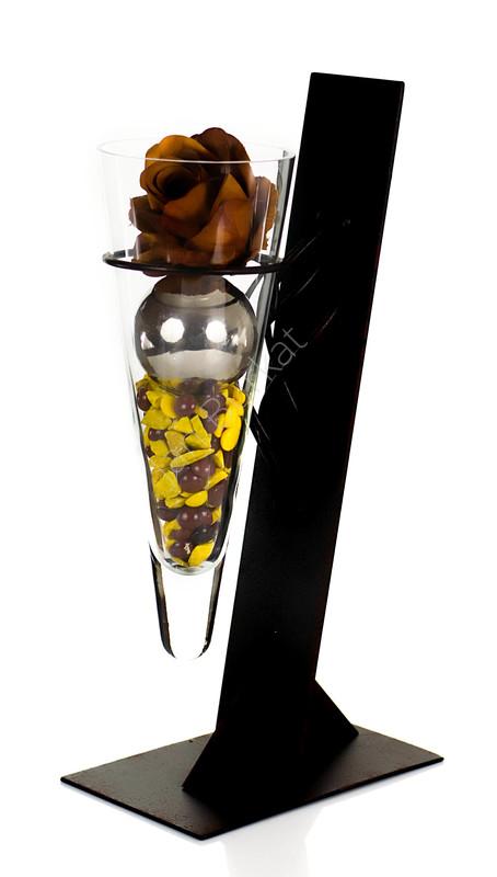 Metal decoration with glass 4165