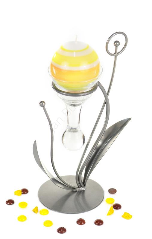 Metal decoration with glass 4278