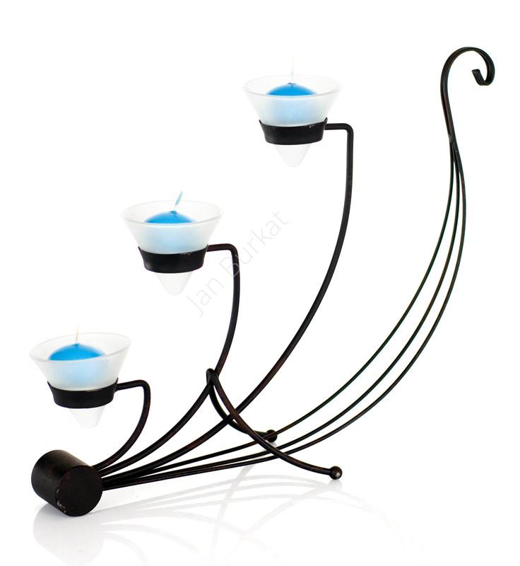 Metal decoration with glass 4367