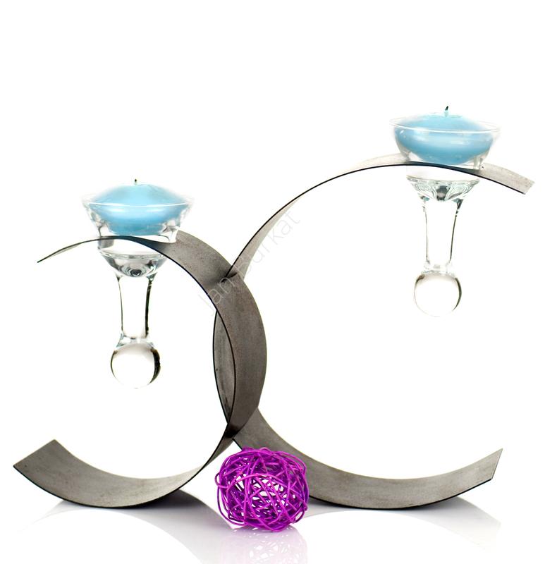 Metal decoration with glass 5009