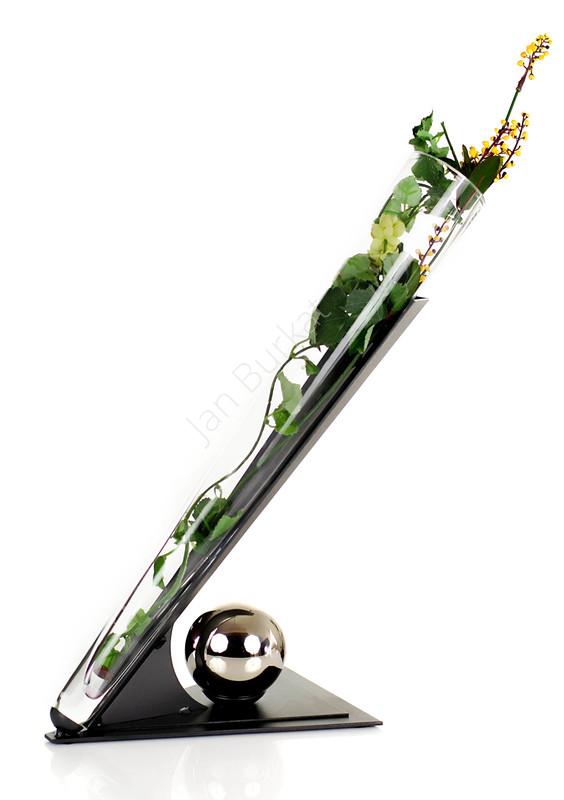 Metal decoration with glass 6414