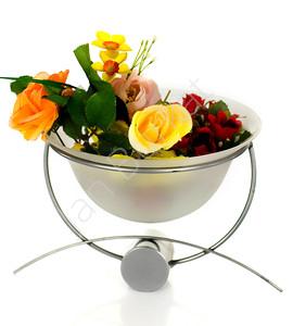 Metal decoration with glass 2496