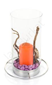 Metal decoration with glass 2726