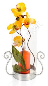 Metal decoration with glass 2729