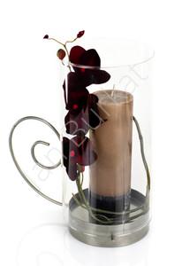 Metal decoration with glass 2824