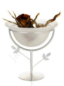 Metal decoration with glass 3328