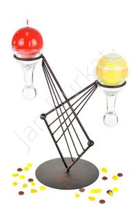 Metal decoration with glass 3463