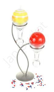 Metal decoration with glass 3574