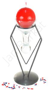 Metal decoration with glass 3615