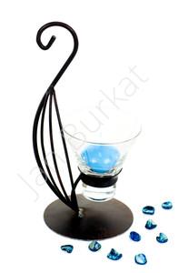 Metal decoration with glass 4365