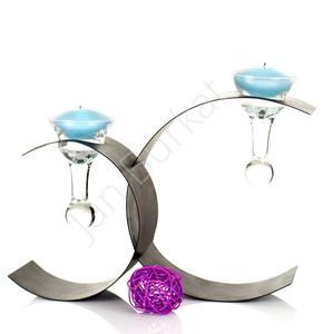 Metal decoration with glass 5009