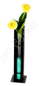 Metal decoration with glass 5076