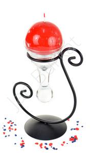 Metal decoration with glass 5540