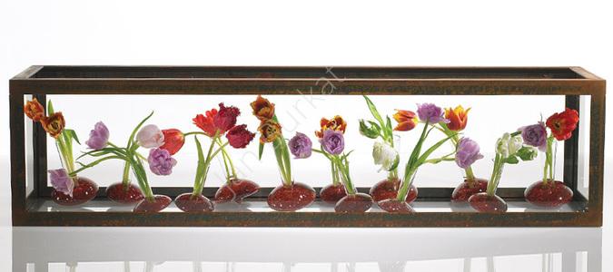 Metal decoration with glass 6188